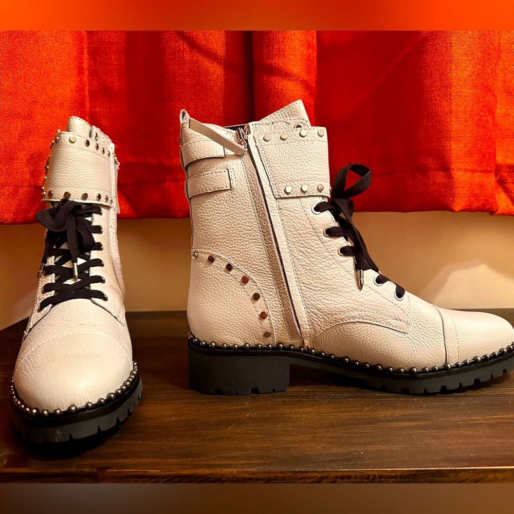 Sam Edelman White Combat Boot Sz 11